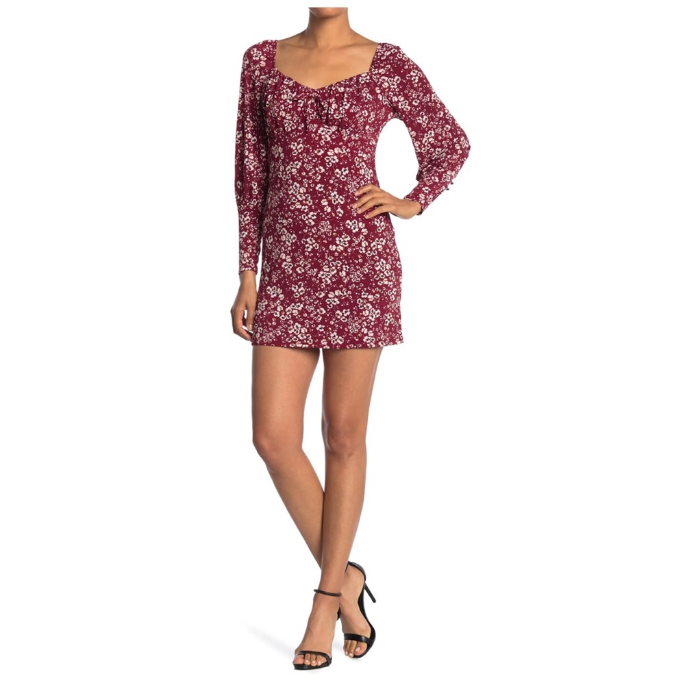 LOVE, NICKIE LEW
 Printed Puff Long Sleeve Dress